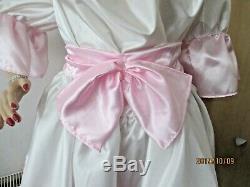 28- 54 Silky, Satin, Bows, Adult Baby, Diaper Lover, Sissy, AB/DL, Dress, Petticoat