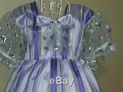 #89 ADULT BABY SISSY ABDL Purple SILK FANCY PARTY DRESS sz 3x/4x