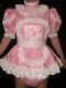 A5adult Baby Sissy Pvc Dress With Sewn In Diaper Pantykleid & Spreizhose