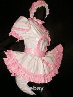 A7Adult Baby Sissy pvc dress with sewn in diaper pantykleid & Spreizhose