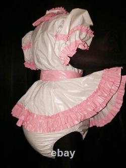 A7Adult Baby Sissy pvc dress with sewn in diaper pantykleid & Spreizhose