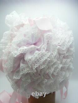 ADULT BABY SISSY BONNET Over the top mega frilly ultimate premium sissy lingerie