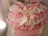 Adult Baby Sissy Pink Gingham Lace Ruffle Diaper Cover Panties Withproof/lock Abdl