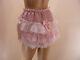 Adult Baby Sissy Pink Satin Lace Ruffle Diaper Cover Panties Withproof Option