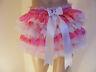 Adult Baby Sissy Pink Satin Tulle Ruffle Diaper Cover Panties Withproof