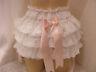 Adult Baby Sissy White Cotton Lace Ruffle Daper Cover Panties Withproof Locking