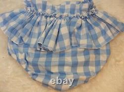 ADULT BABY SISSY blue large gingham DIAPER nappie COVER PANTIES OPT LININGS