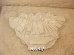 ADULT BABY SISSY broderie anglais DIAPER COVER PANTIES fancy dress OPT LININGS