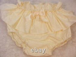 ADULT BABY SISSY cream broderie anglais DIAPER nappie COVER PANTIES OPT LININGS