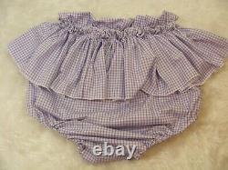 ADULT BABY SISSY lilac small gingham DIAPER COVER PANTIES OPT LININGS
