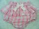Adult Baby Sissy Pink 1 Gingham Nappie Diaper Cover Bloomers Panties Op Linings