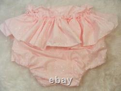 ADULT BABY SISSY pink broderie anglais DIAPER COVER PANTIES OPT LININGS