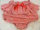 Adult Baby Sissy Red1/4 Inch Gingham Diaper Cover Panties Opt Linings