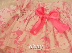 ADULT BABY SISSY white pink fairies DIAPER nappie COVER PANTIES OPT LININGS