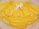 Adult Baby Sissy Yellow White Spots Diaper Nappie Cover Panties Opt Linings