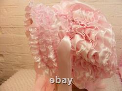 ADULT BABY all satin SISSY BONNET Over the top ultimate premium sissy lingerie
