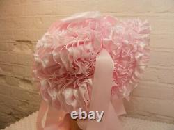 ADULT BABY all satin sissy BONNET Over the top ultimate premium sissy lingerie