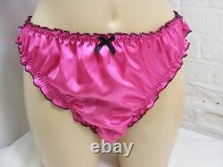 ADULT baby hot pink sissy satin baby doll cami & knickers set lingerie panties