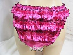 ADULT baby hot pink sissy satin baby doll cami & knickers set lingerie panties