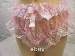 ADULT baby sissy pink lace panties cami & knickers set lingerie baby doll