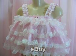 ADULT baby sissy satin babydoll negligee nightie dress camisole lingerie cosplay