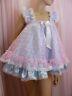 Adult Baby Sissy Satin Lace Baby Doll Negligee Nightie Dress Fancydress Cosplay