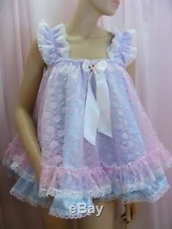 ADULT baby sissy satin lace baby doll negligee nightie dress fancydress cosplay