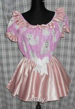 Adorable Kitty Adult Baby Little Girl Sissy Dress Custom Made to Your Size
