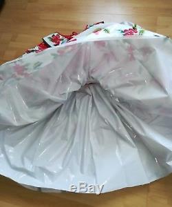 Adult Baby Kleid Dress Windelhose Sissy PVC LACK Diaper Plastik Spreizhose Rot