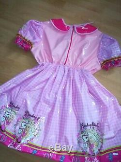 Adult Baby Kleid INTEGRIERTE Windelhose Sissy PVC LACK Diaper HELLO KITTY
