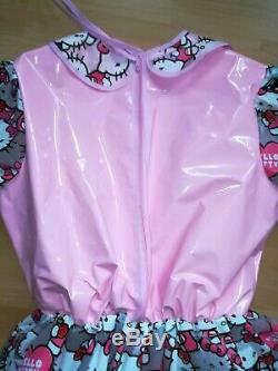 Adult Baby Kleid INTEGRIERTE Windelhose Sissy PVC LACK Diaper HELLO KITTY