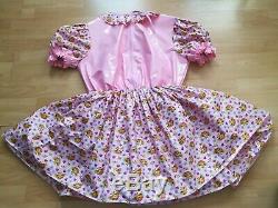 Adult Baby Kleid INTEGRIERTE Windelhose Sissy PVC LACK PRINZESSIN PLASTIK XS-S