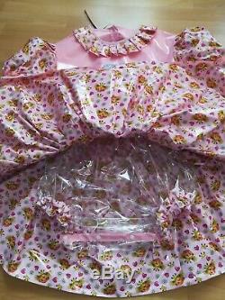 Adult Baby Kleid INTEGRIERTE Windelhose Sissy PVC LACK PRINZESSIN PLASTIK XS-S