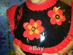 Adult Baby Kleid Windelhose Sissy GLANZ PVC LACK Diaper Plastik L-XL