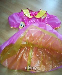Adult Baby Kleid Windelhose Sissy PVC LACK Diaper Plastik Spreizhose Gr. M-L