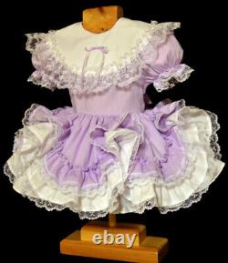 Adult Baby Maid Sissy Girl Purple mini dress Cosplay Costume CD/TV Tailor-made