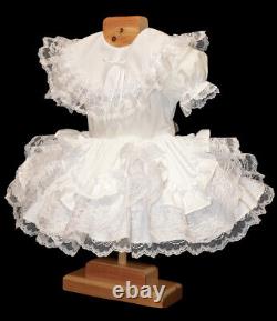 Adult Baby Maid Sissy Girl White mini dress Cosplay Costume CD/TV Tailor-made