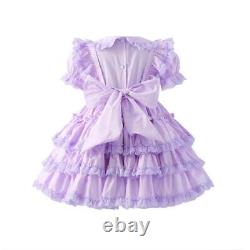 Adult Baby Maid Sissy sexy Girl Purple mini dress Cosplay Costumes Tailor-made