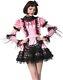 Adult Baby Sexy Girl Pink Satin Sissy Dress With Black Lace Trim Cosplay