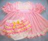 Adult Baby Sissy Abc Pink Gingham Dress Set