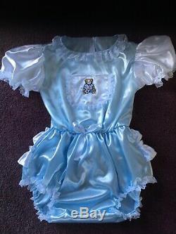 Adult Baby Sissy Baby Blue Romper / Playsuit up to 44 Chest teddy bear