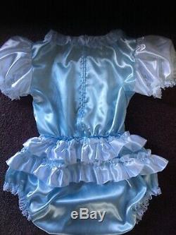 Adult Baby Sissy Baby Blue Romper / Playsuit up to 44 Chest teddy bear