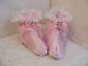 Adult Baby Sissy Booties Slippers Padded Satin Opt Lock Chain Bells Cosplay
