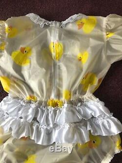 Adult Baby Sissy Cute Duck Waterproof Romper / Playsuit up to 52 Chest