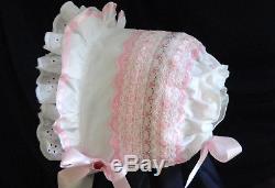 Adult Baby Sissy Dress Up PRECIOUS in PINK Bonnet FREE SHIPPING Binkies n Bows