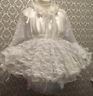 Adult Baby Sissy Frilly Satin Romper Dress Fitted Petticoat Abdl Fancy Cosplay