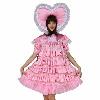 Adult Baby Sissy Girl Maid Satin Big Heart Crossdress Dress Cosplay Costumes