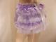 Adult Baby Sissy Lilac Satin Frilly Bum Diaper Cover Panties Fancydress Cosplay