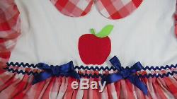 Adult Baby Sissy Littles ABDL Back to School Red Check Apple Dress Set