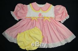 Adult Baby Sissy Littles ABDL NEW SUGAR & SPICE DRESS SET PUL LINED DIAPER COVER